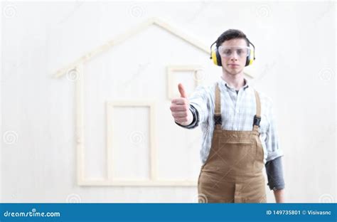 House Construction Renovation Concept Handyman Carpenter Worker Man