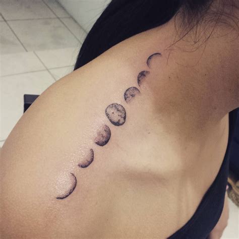 Tatuaje De Fases Lunares Tatuaje De Fases De La Luna Tatuaje Temporal De Fases Lunares