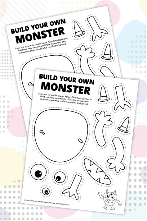 Build Your Own Monster Free Printable Coloring Page For Kids