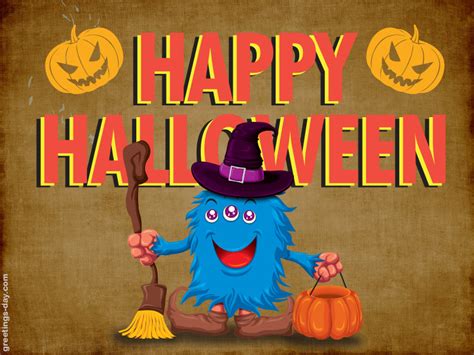 Halloween greetings, happy halloween greeting cards, send a halloween greetings card to your friends and family. Happy Halloween Greeting Card.