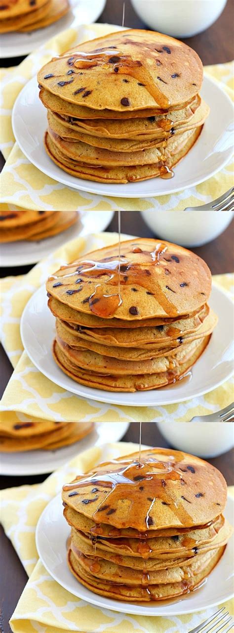 I used my hands to do this. Dairy-Free Whole Wheat Chocolate Chip Pumpkin Pancakes ...