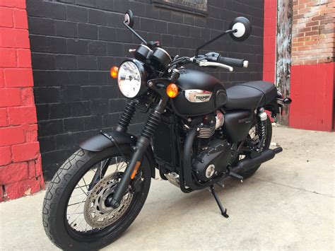 New 2019 Triumph Bonneville T100 Matte Black Motorcycle In Denver