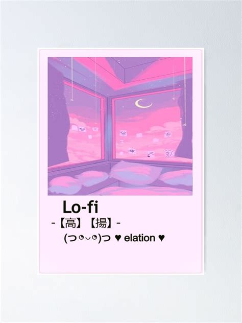 ästhetische Pink Wallpaper Lo Fi Retro Anime かわいいデザイン Poster Von
