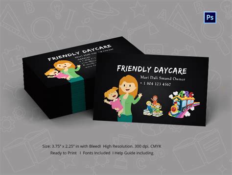 Daycare Business Card Template 15 Free And Premium Download