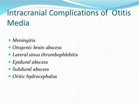 Otitis Media Intracranial Complications