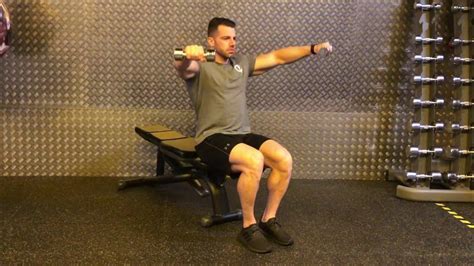 Seated Dumbbell Front Raise How To Perform Youtube