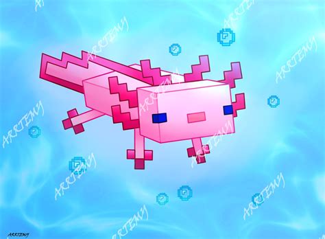 Minecraft Axolotl Art