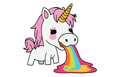 Unicorn Puking Rainbow Card
