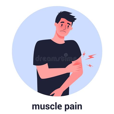 Man With Muscle Pain Sport Trauma And Sickness Stock Vector