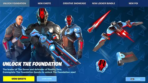 Foundation Now Available In Fortnite Update Youtube