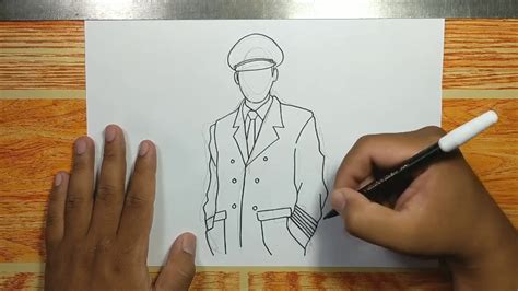 How To Draw Pilot Step By Step Youtube
