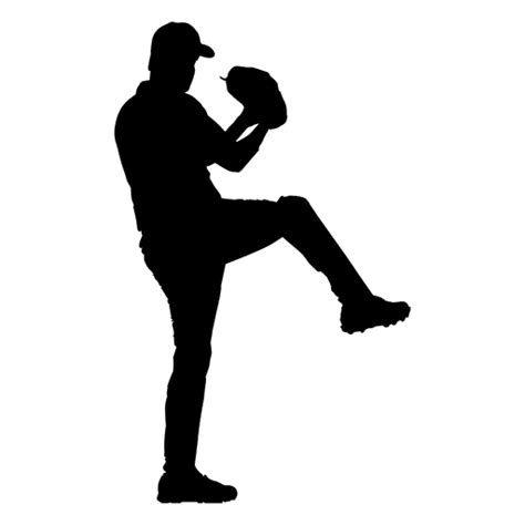 baseball player throw silhouette transparent png svg vector file
