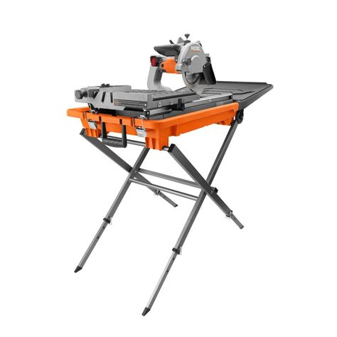 RIDGID 8 in. Tile Saw with Stand-R4040S - The Home Depot