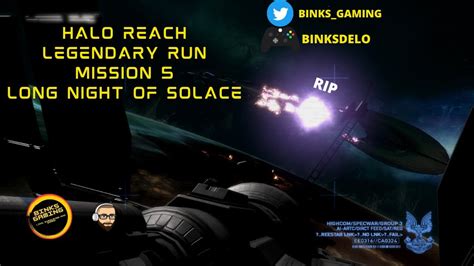 Halo Reach Legendary Run Mission 5 Long Night Of Solace Youtube