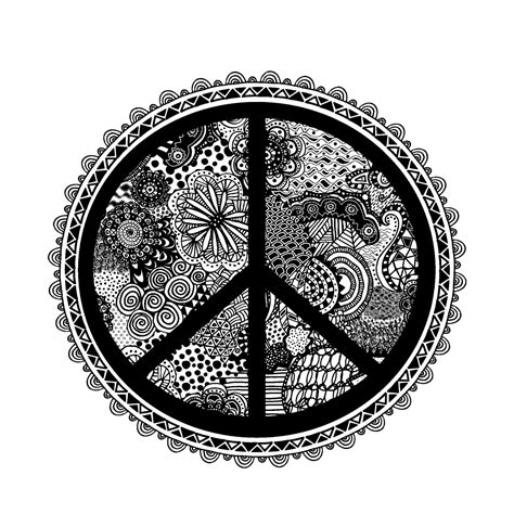 Zen Doodle Peace Symbol Booooooom Create Inspire Community