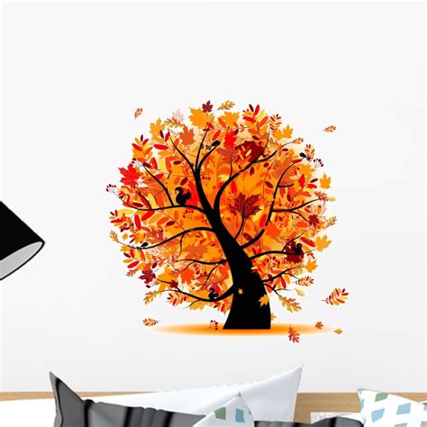 Beautiful Autumn Tree For Wall Decal Mural By Wallmonkeys Vinyl Peel
