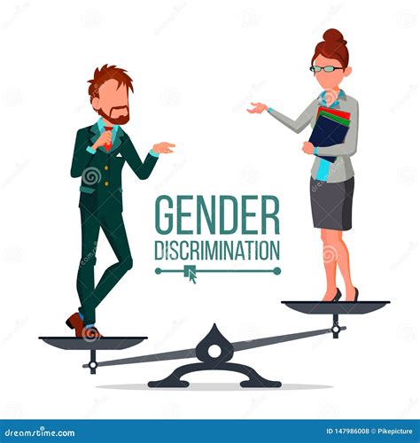 Gender Discrimination And Sex Inequality And Imbalance Concept Male And Female Characters On