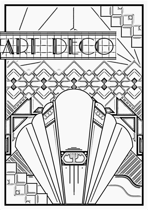 Art Deco Poster Art Adult Coloring Pages