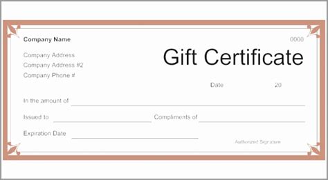 printable gift certificate templates certificate