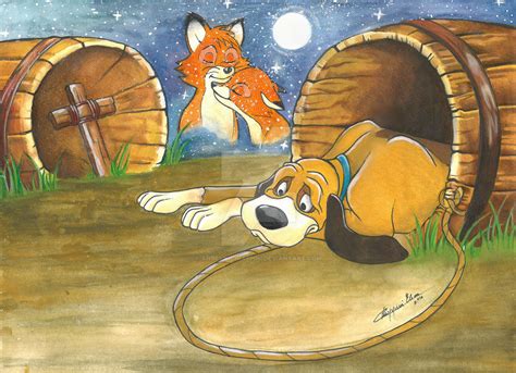 The Fox And The Hound By Angela Chiappini On Deviantart