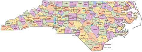 Political Map Of North Carolina