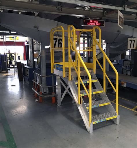 Industrial Work Platforms With Stairs And Guardrails Erectastep