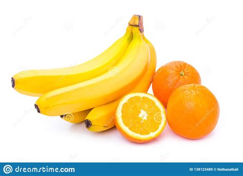 Fruit Orange Isolated Food Banana White Citrus Healthy Ripe