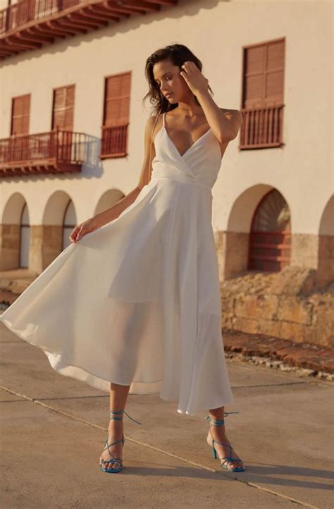 Summer Nights In Italy Flowy Midi Dress White Midi Dress White