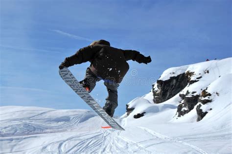 Snowboarder Jumping Stock Photo Image Of Acrobatics Flying 8279364