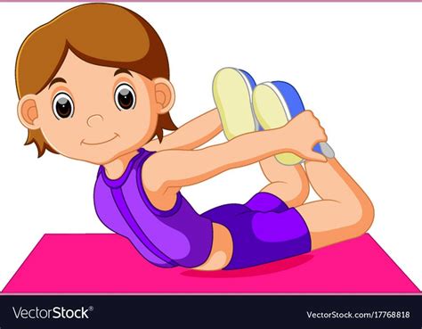 Cute Woman Character Doing Yoga Royalty Free Vector Image How To Do