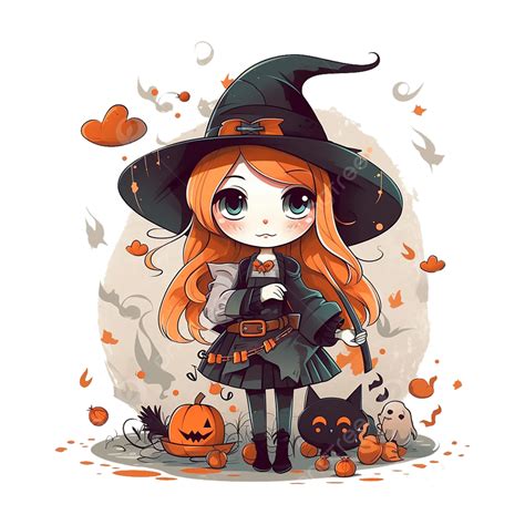 Halloween Cute Witch Illustration Halloween Cute Witch Halloween
