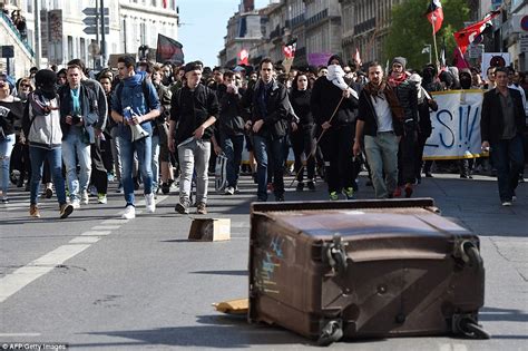 Violence Sparks In Paris Protests As 1000s Protest Against Labour