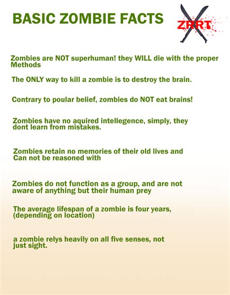 Basic Zombie Facts By Wolf117m On Deviantart