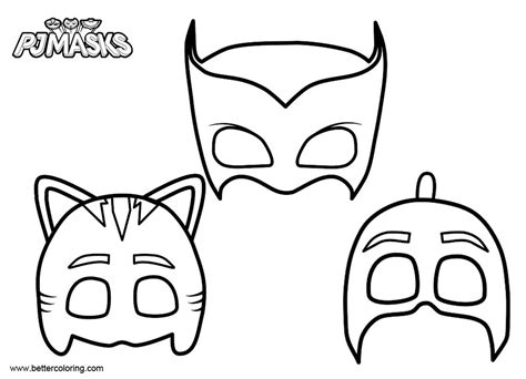 Masks Of Pj Masks Catboy Coloring Pages Free Printable Coloring Pages