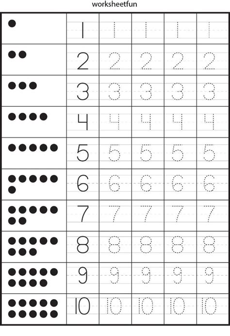 Tracing Numbers 1 20 Worksheets