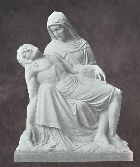 Italian Hand Carved Marble Pieta Statues