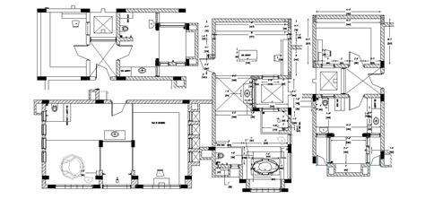 Residential House Layout Plan In Autocad File Cadbull