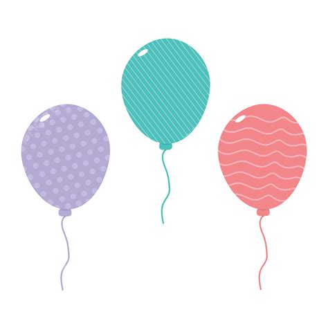 Pastel Balloons Vector Hd Images Party Balloons With Pastel Color