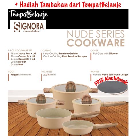 Jual Signora Nude Series Cookware Panci Set Alat Masak Frypan