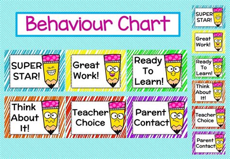 Mash Class Level Pencil Behaviour Chart