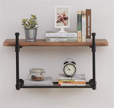 Check spelling or type a new query. T045 Vintage Industrial Wall Mounted Shelf with Metal Mesh ...