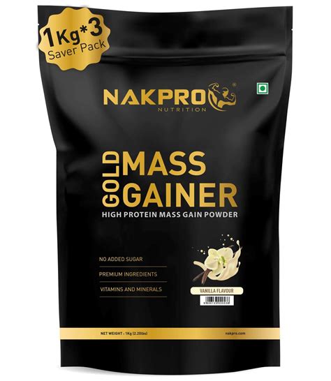 Nakpro Mass Gainer Protein Powder Supplement With Creatine And Vitamin And Minerals Weight Gainers