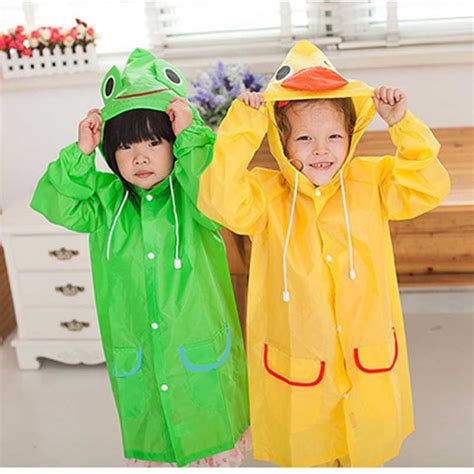 2019 Rainwear For Boys Girls Kids Hooded Raincoat Baby Outdoor