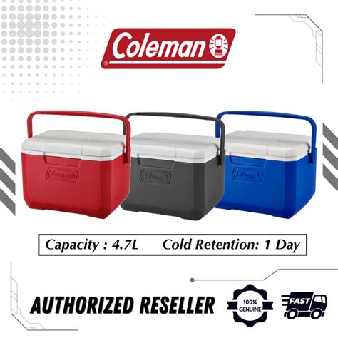 Coleman Performance Cooler Box 5qt 47l Blue Red Dark Grey