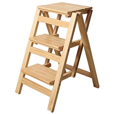 Wooden Folding Step Ladder Get All You Need