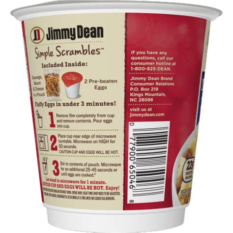 Jimmy Dean Simple Scrambles Meat Lovers Breakfast Cup Case 535 Oz