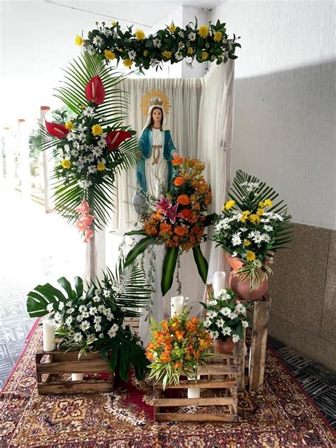 Decoración Virgen María Decoración de unas Decoraciones del altar de