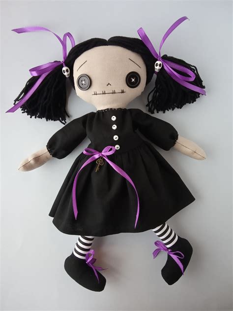sewing pattern pdf goth doll halloween rag doll pattern creepy etsy