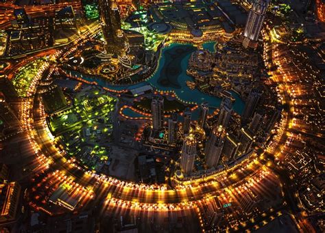 784429 Emirates Uae Dubai Skyscrapers From Above Megapolis Street