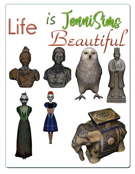 Jenni Sims Decoration Stattue 7 Items • Sims 4 Downloads